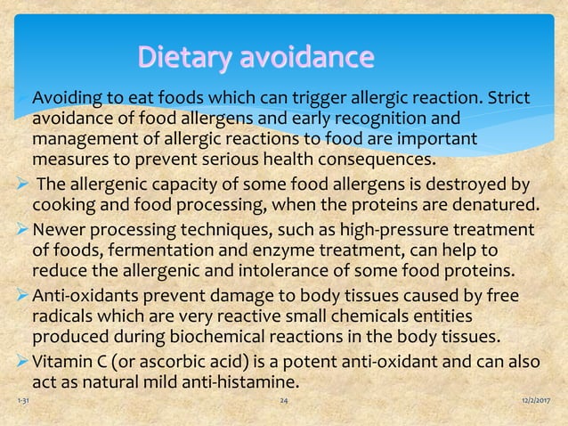 Food allergies and food intolerances ppt | PPTX