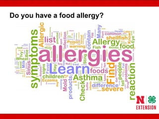 Do you have a food allergy?
 