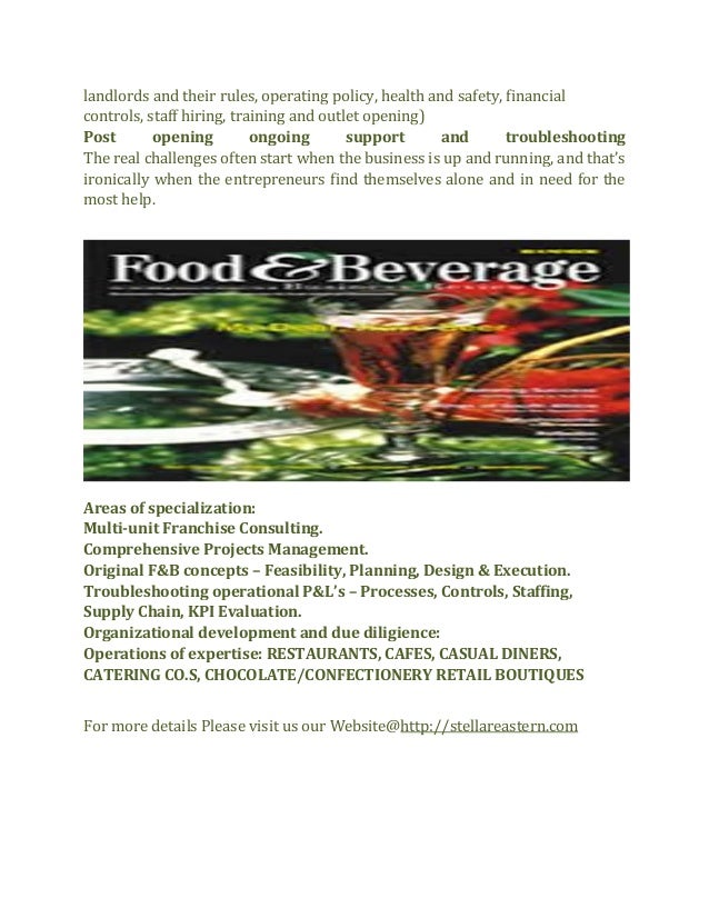 Food & amp; beverage consultant uae