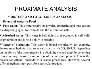 Introduction to food Analysis, importance, data analysis , reporting ...