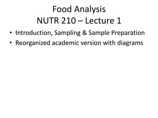 Food Analysis Lecture With Diagrams.pdf huihuh | PDF