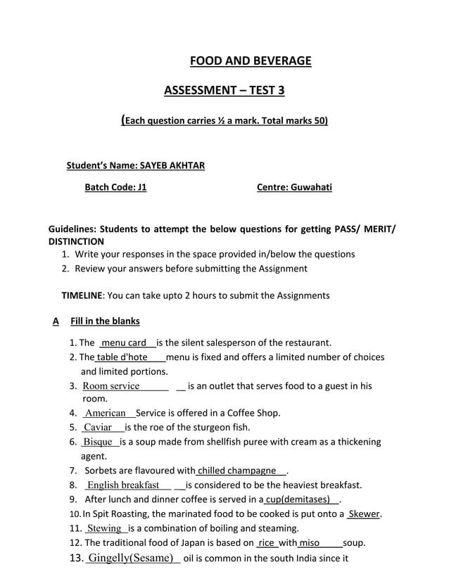 FOOD AND BEVERAGE ASSESSMENT TEST1Imdadul docx.docx
