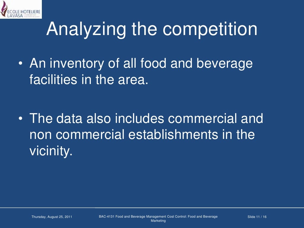 Food and beverage marketing