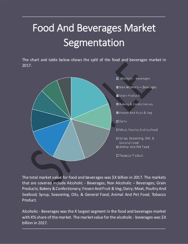 Food And Beverages Global Market Report 2018