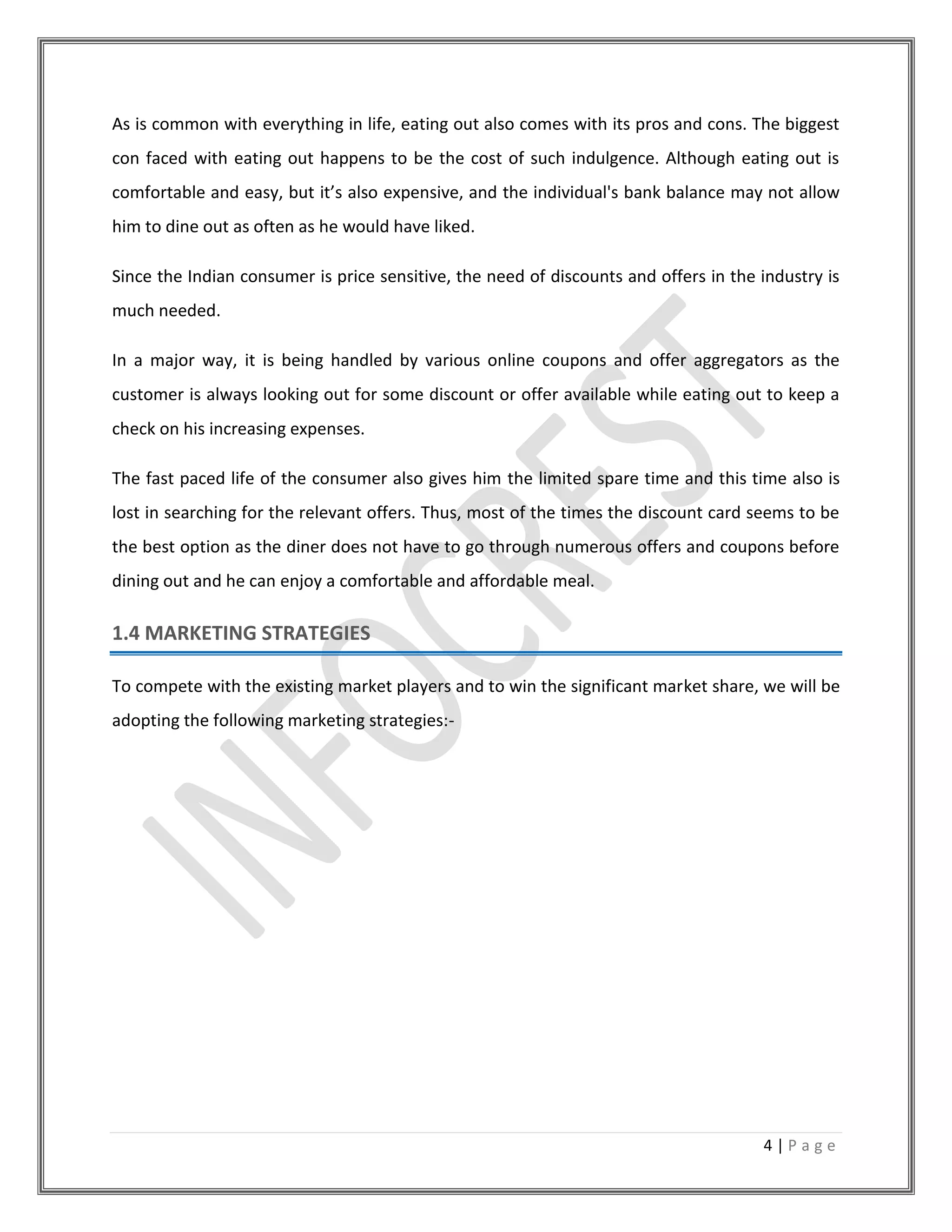 Food and Beverages Business Plan | PDF