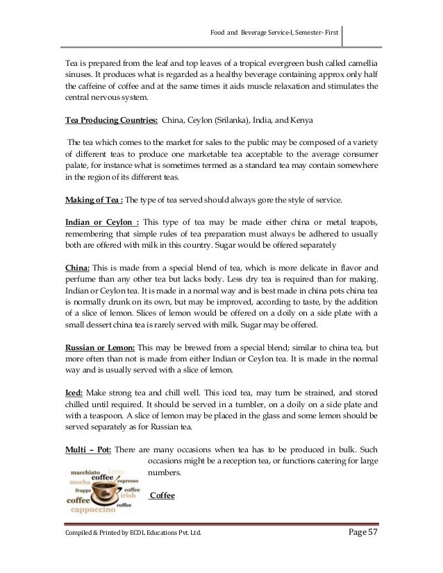 Food And Beverage Service I Food And Beverage Service I