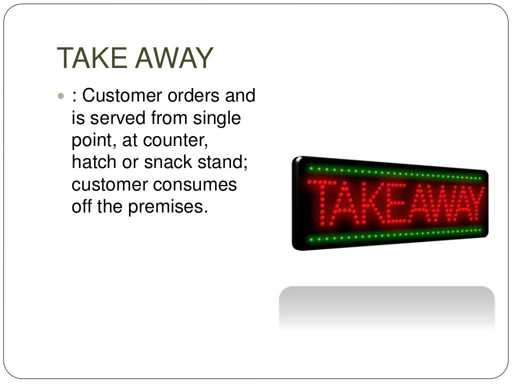 Food and beverage service methods