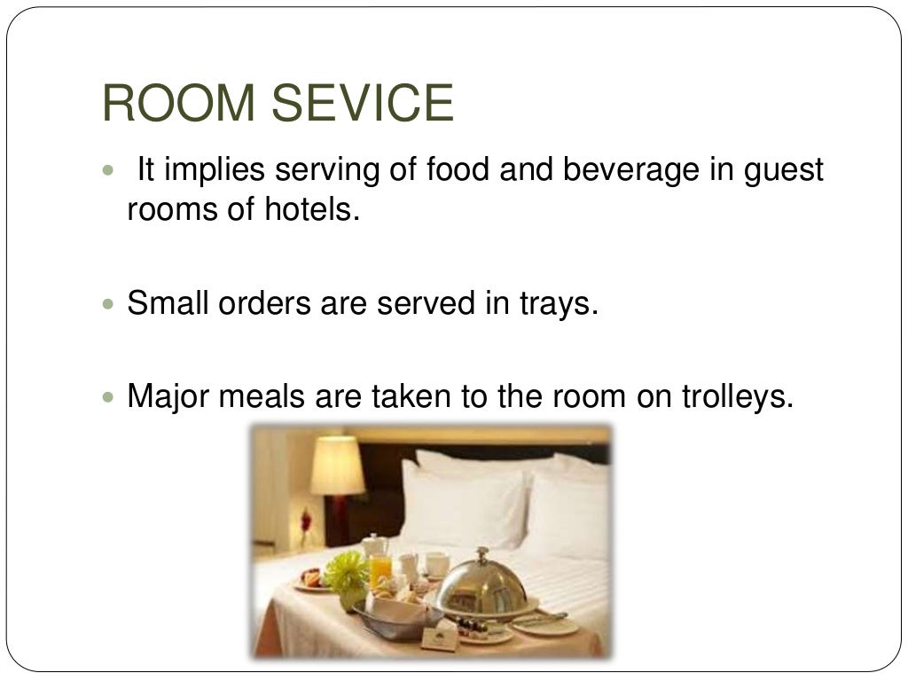 Food and beverage service methods