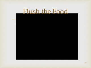 Flush the Food 
 
23 
 