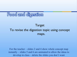 [object Object],[object Object],For the teacher – slides 2 and 4 show whole concept map instantly – slides 5 and 6 are animated to allow the ideas to develop in class – delete the slides you don’t want 