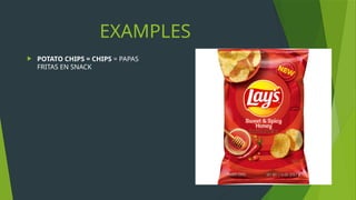 Paps Examples Comprehensive Bilingual Food and Drinks Vocabulary with Activities | PPTX