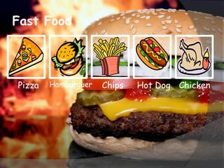 Fast FoodPizzaHamburguerChipsHot DogChicken