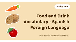 Food and Drink
Vocabulary - Spanish
Foreign Language
Here is where your presentation begins
2nd grade
 