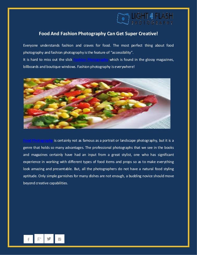 photo Creative Simple Food Photography slideshare