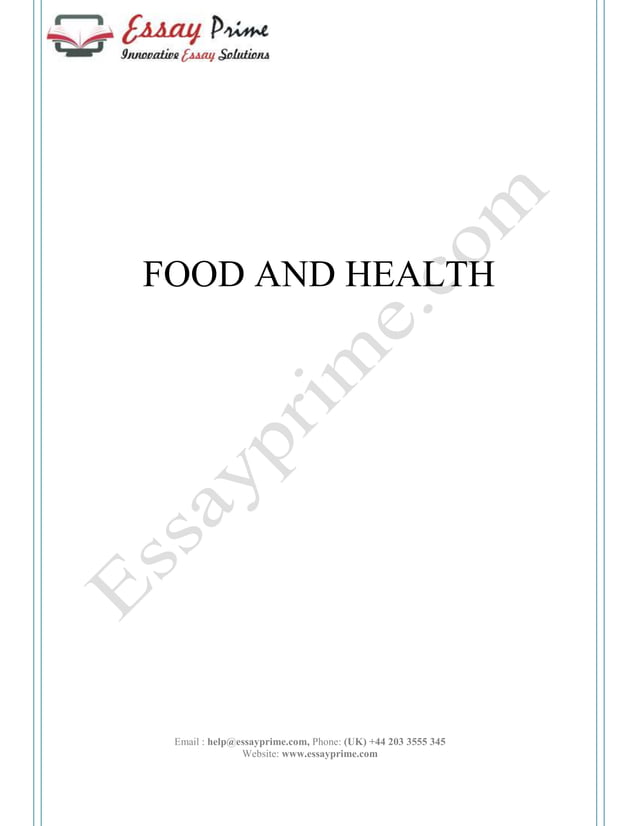 diet and health essay