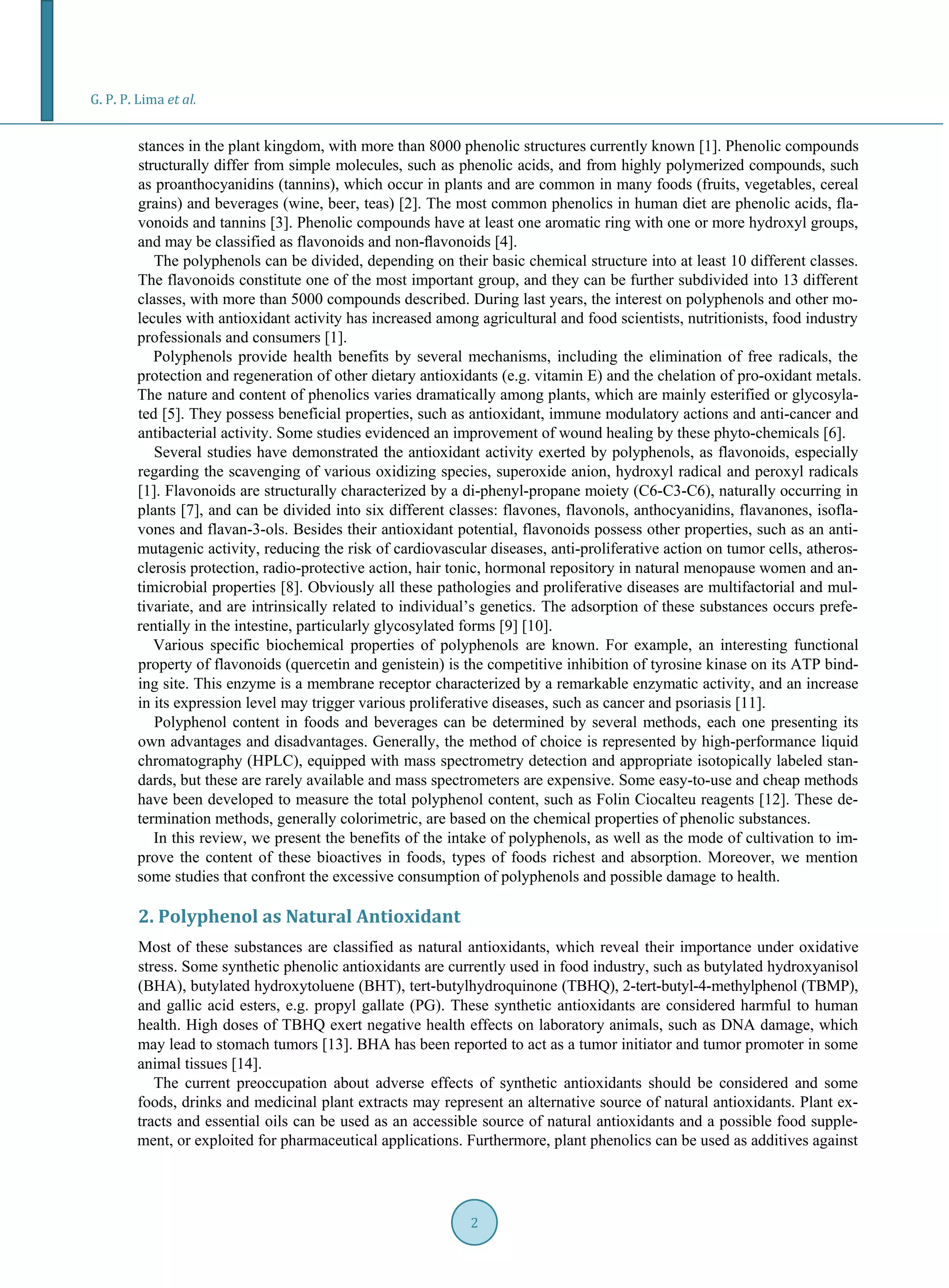 Polyphenols in fruits and vegetables and its effect on human health | PDF