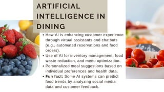 The Future of Dining: Innovations in Food and Technology | PDF