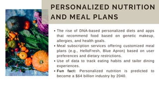The Future of Dining: Innovations in Food and Technology | PDF