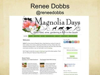 Renee Dobbs
@reneedobbs
 