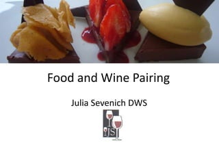 Food and Wine Pairing Julia Sevenich DWS 