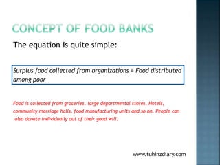 Concept of Food banks and ways to start a full fledged food bank | PPTX