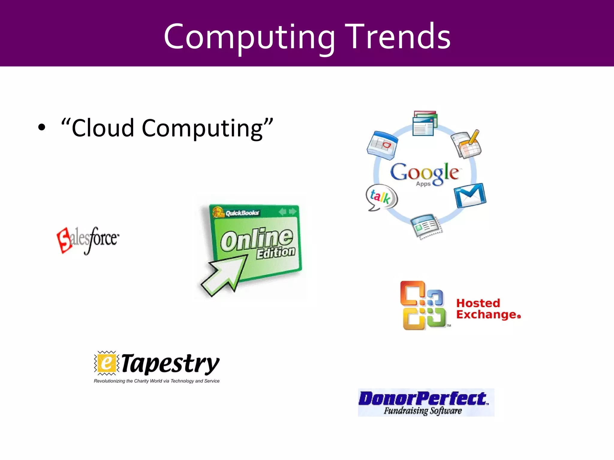 “ Cloud Computing” Computing Trends 