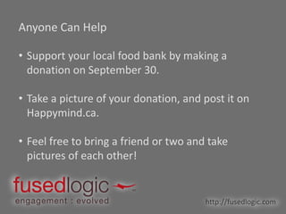 Invite your friends, family, colleagues, & random people to become a fan, and ask for their support on September 30.http://fusedlogic.com