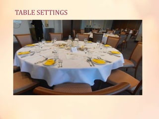TABLE SETTINGS

 