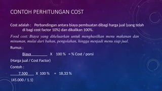 FOOD & BEVERAGE COST (Pengendalian Biaya Makanan dan Minuman).pptx