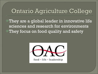 They are a global leader in innovative life sciences and research for environments They focus on food quality and safety 