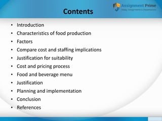 Food and Beverage Operations Management System | PDF