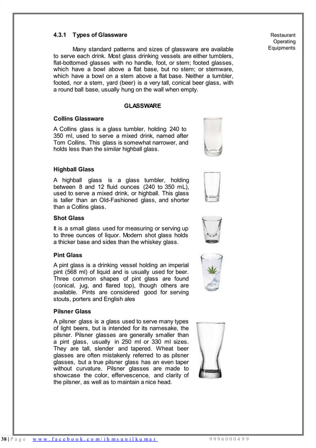 Food Beverage Service Basic notes PDF
