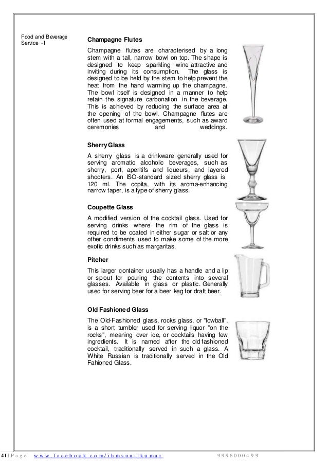 Food Beverage Service Basic notes