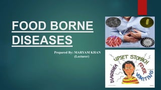FOOD BORNE
DISEASES
Prepared By: MARYAM KHAN
(Lecturer)
 