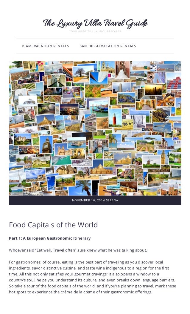Food Capitals of the World