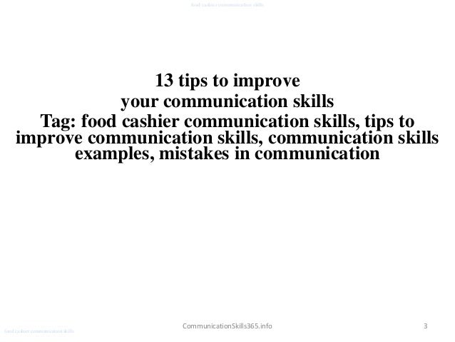 food cashier communication skills pdf cashier skills