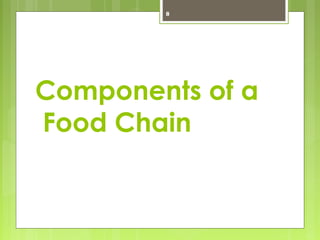 8 
Components of a 
Food Chain 
 
