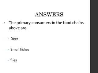 FoodChains CSEC PowerPoint Presentation for students | PPTX