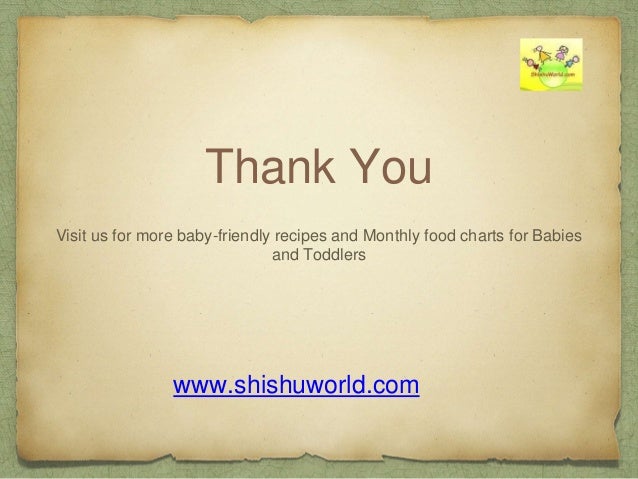 Shishuworld Food Chart
