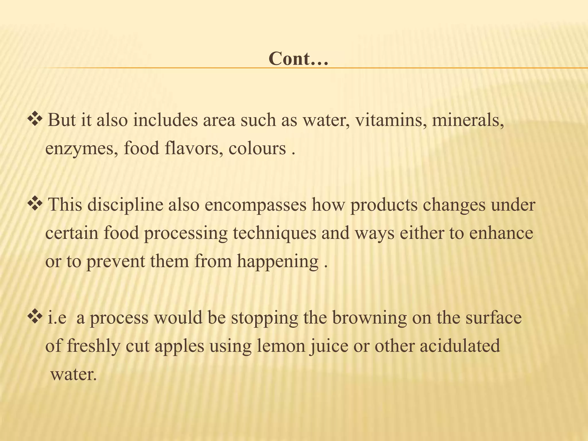 introduction to food chemistry | PPTX