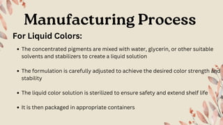 Chemical Engineering Prototyping Food Color Making | PDF