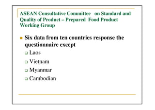 Food Contact Legislation in ASEAN | PDF