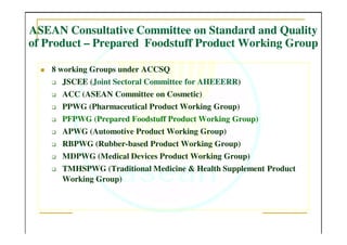 Food Contact Legislation in ASEAN | PDF