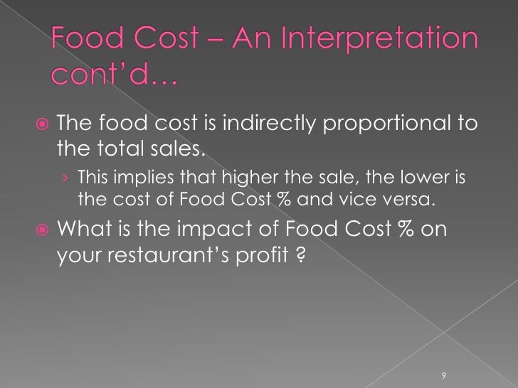 Food cost