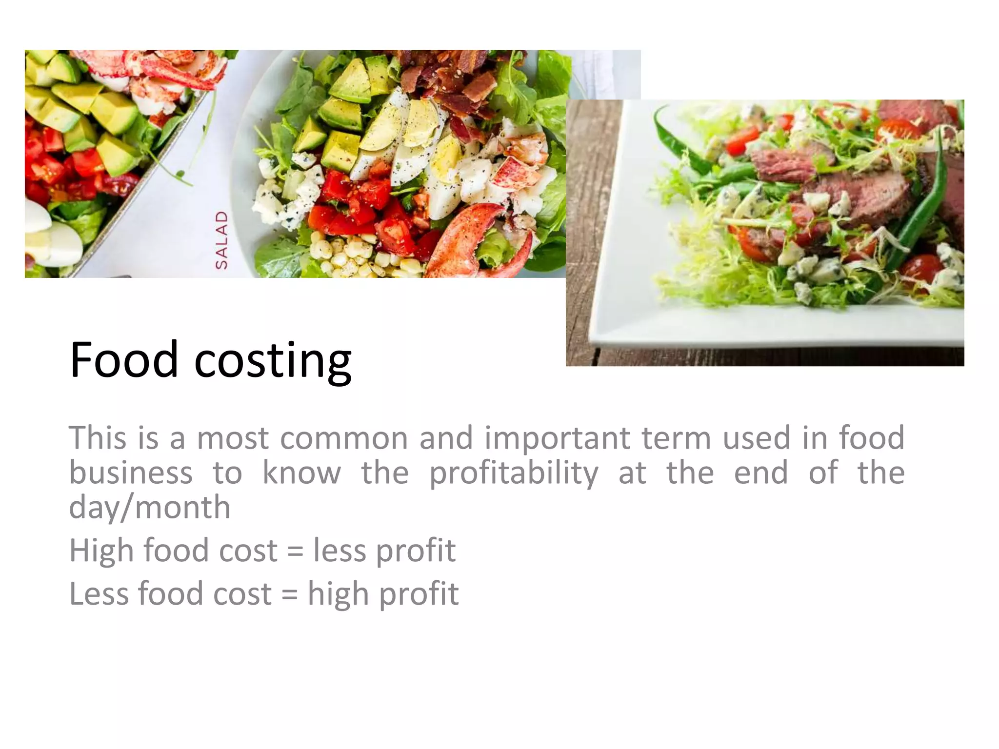 Food costing PPT