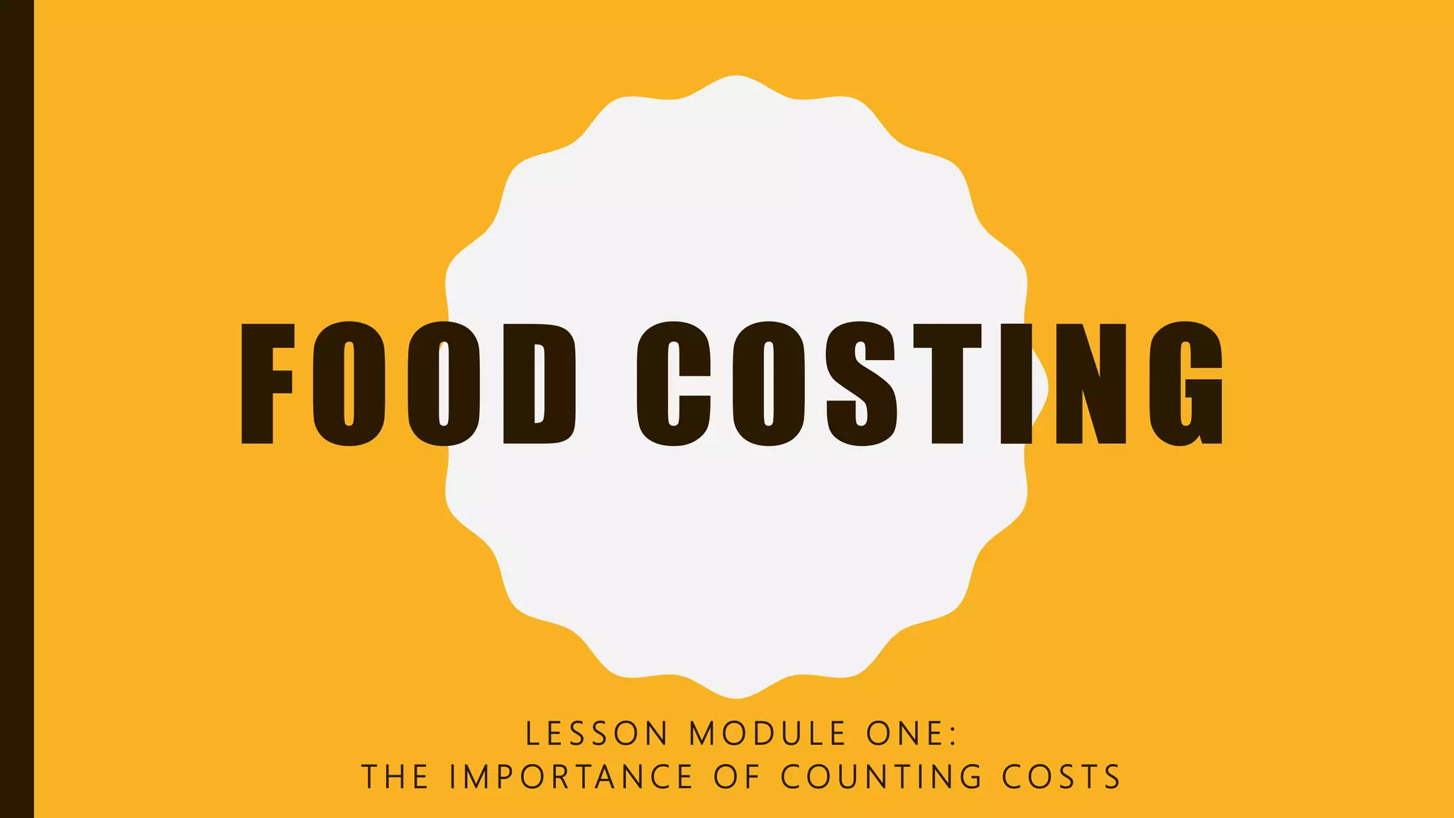 Food costing PPT