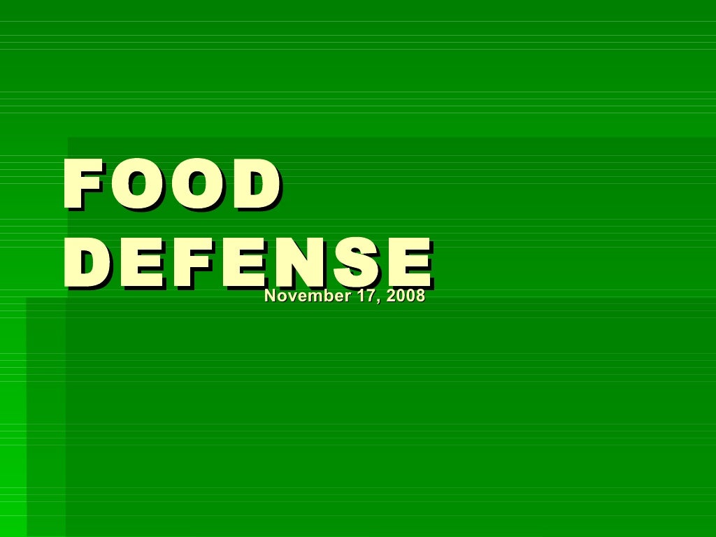 Food Defense Slide