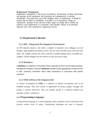 Food delivery application report