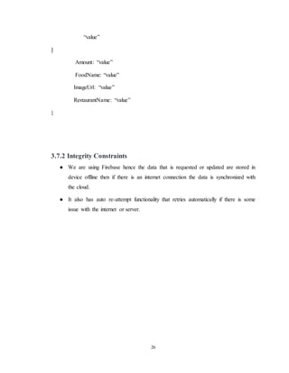 Food delivery application report