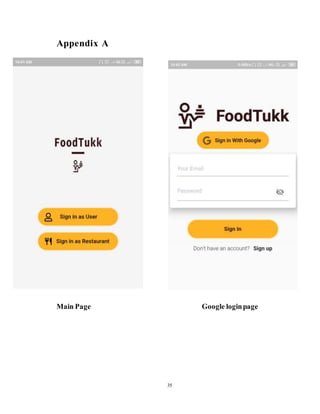 Food delivery application report